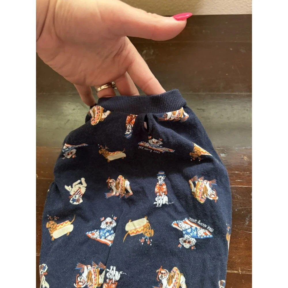 Dog T-shirt Old Navy Dogs 4th Of July Dog T-shirt Navy Blue Size Small USA